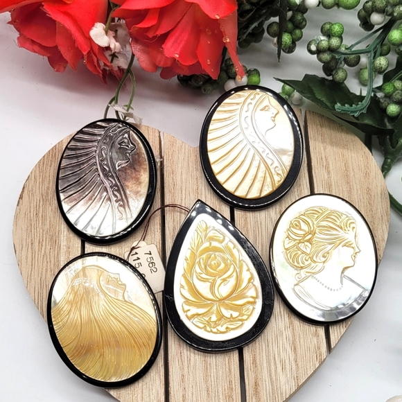 Rare cameo/pendants mother of pearl - Picture 1 of 4